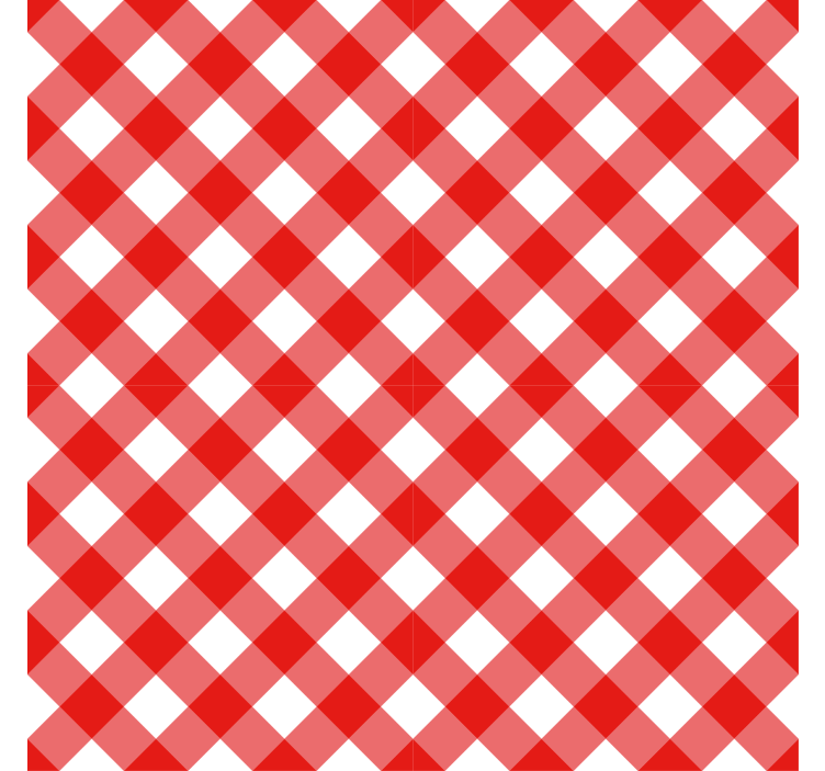 Tapete flur mit rot und weißen mustern - TenStickers