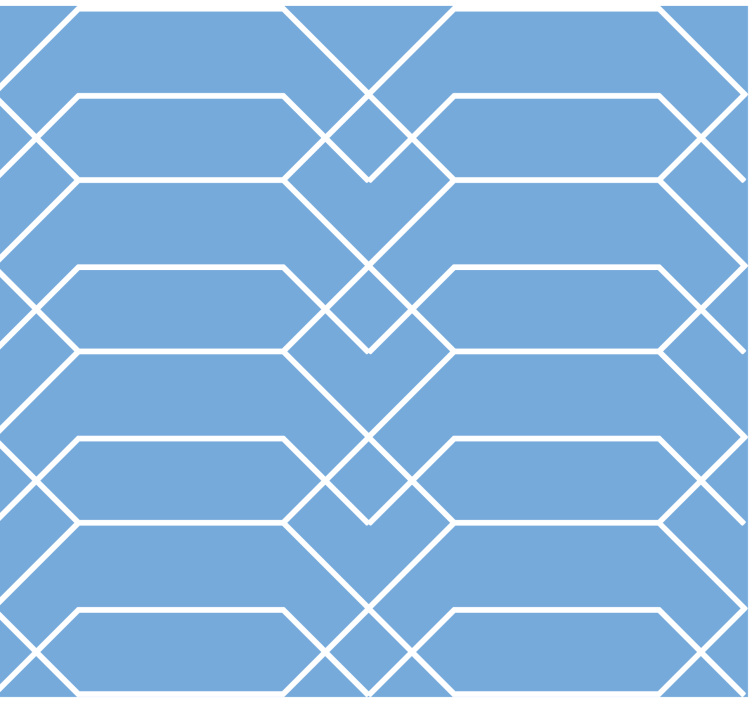 Tapete geometrische muster in blauen linien - TenStickers