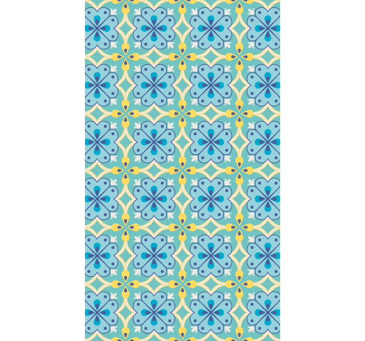 Fliesen tapete blühende elemente - TenStickers