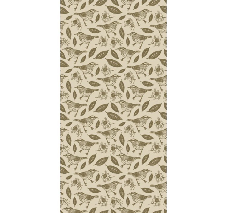 Tapete kinderzimmer vögel in natur und pflanzen - TenStickers