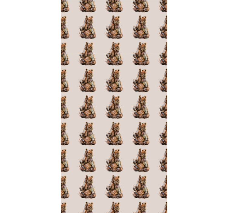 Tapete kinderzimmer brauner bär - TenStickers