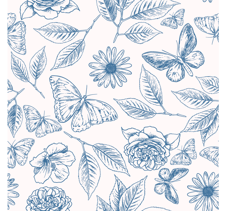 Tapete schmetterling florales design - TenStickers