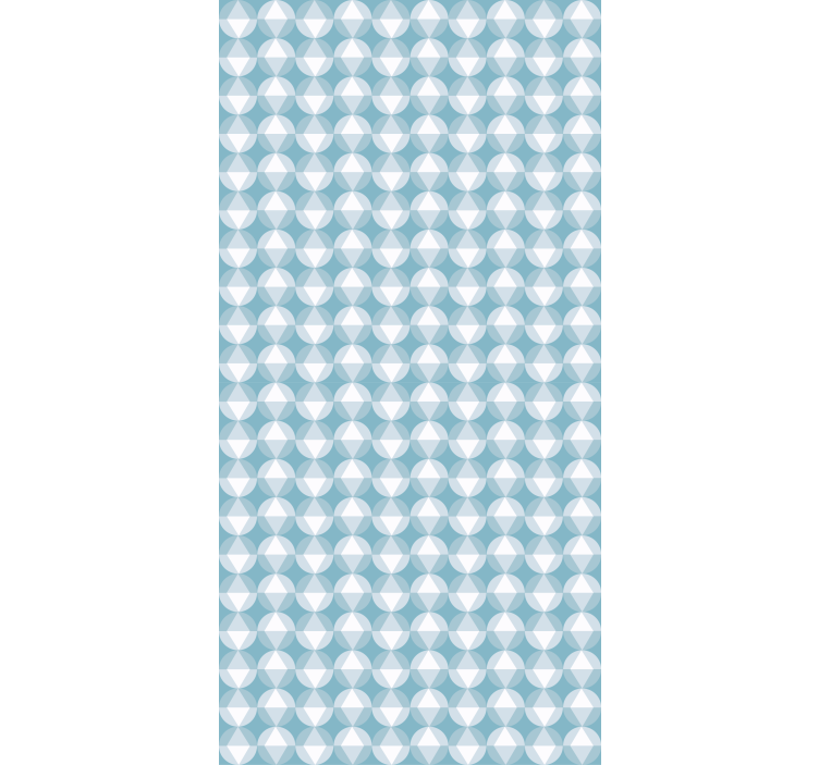 Muster tapete geometrische blaue harmonie - TenStickers