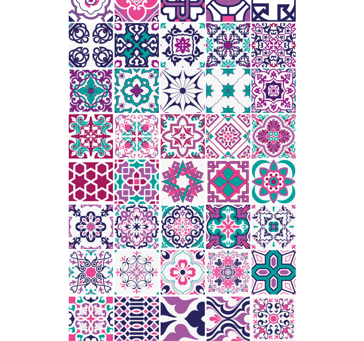 Muster tapete geometrisches fliesenmuster - TenStickers