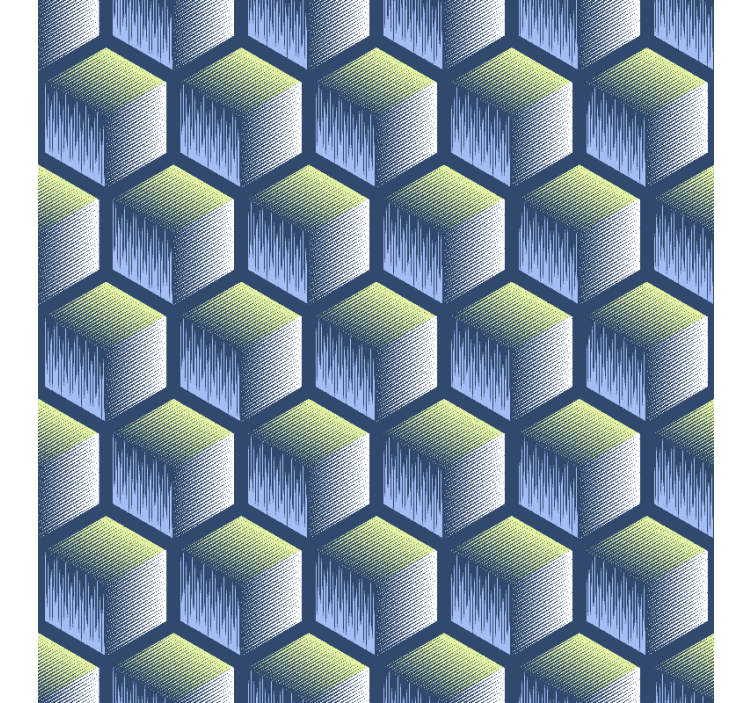 Tapete geometrische muster hexagonales würfelmuster - TenStickers
