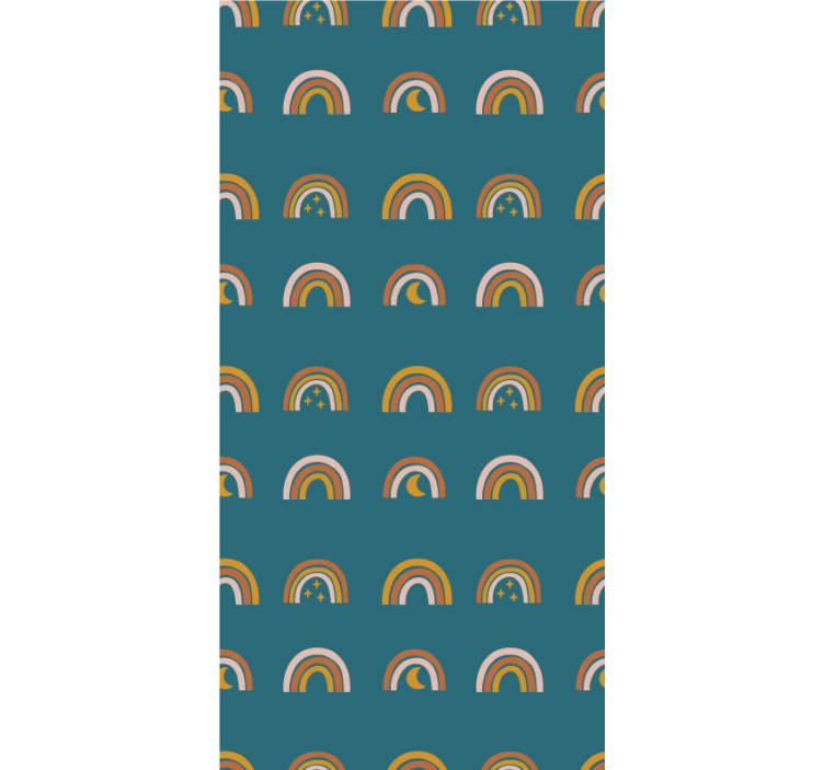 Tapete kinderzimmer regenbögen und sterne - TenStickers