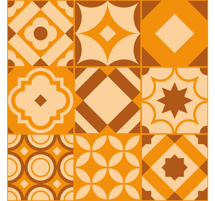 Tapete küche rustikale fliesen - TenStickers