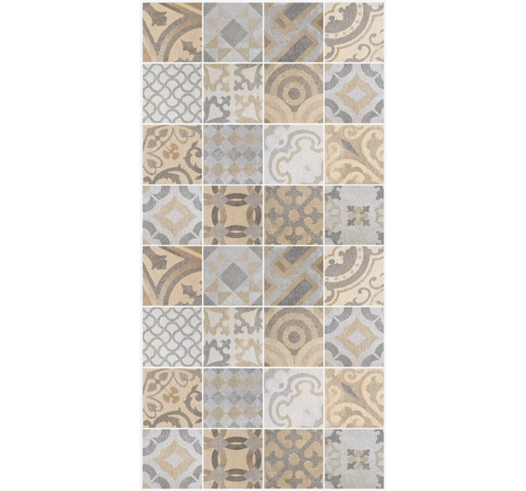 Tapete küche in zement "arancioni" - TenStickers