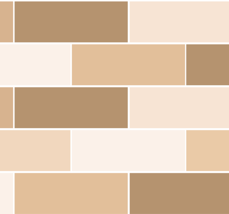 Tapete badezimmer in neutralen ziegeloptik - TenStickers