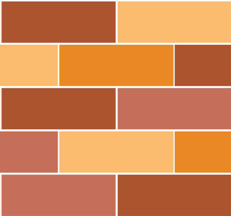 Tapete badezimmer bunte ziegeloptik - TenStickers