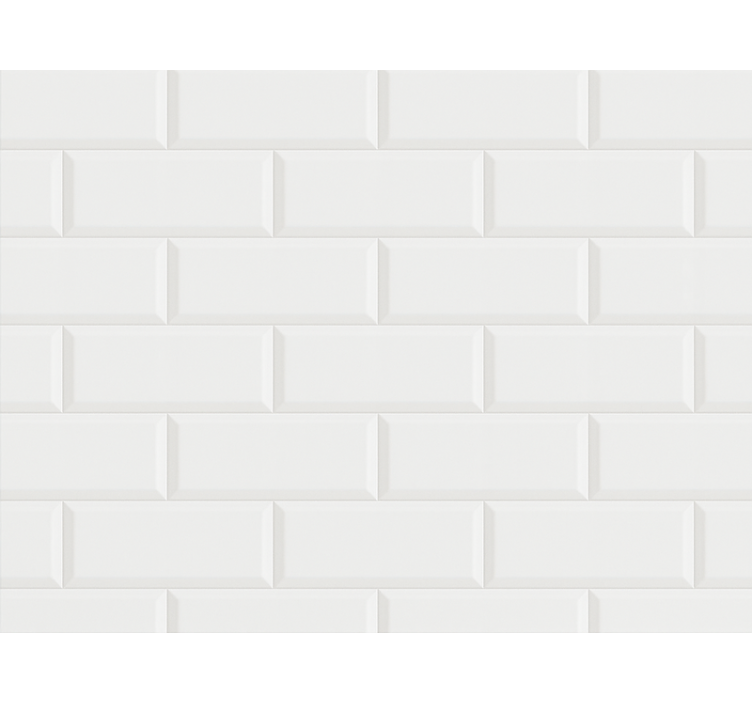 Tapete badezimmer im weißen fliesenmuster - TenStickers