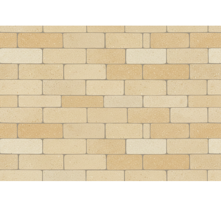 Steintapete beige gelbe ziegel (b0b93z37x8) - TenStickers