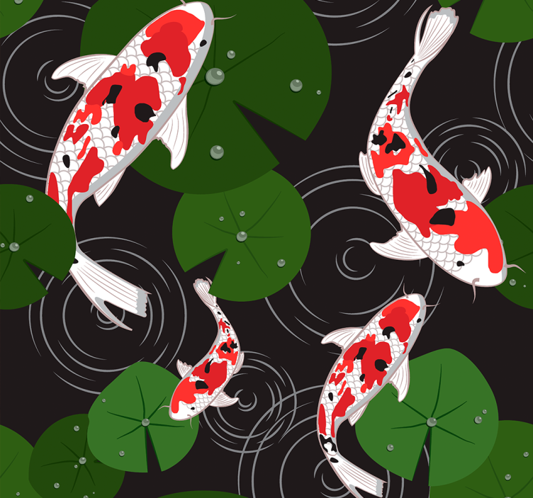 Tapete Fische koiteichlandschaft - TenStickers