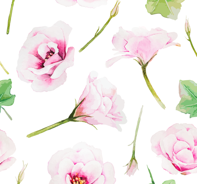Natur tapete romantische rosa blumen - TenStickers
