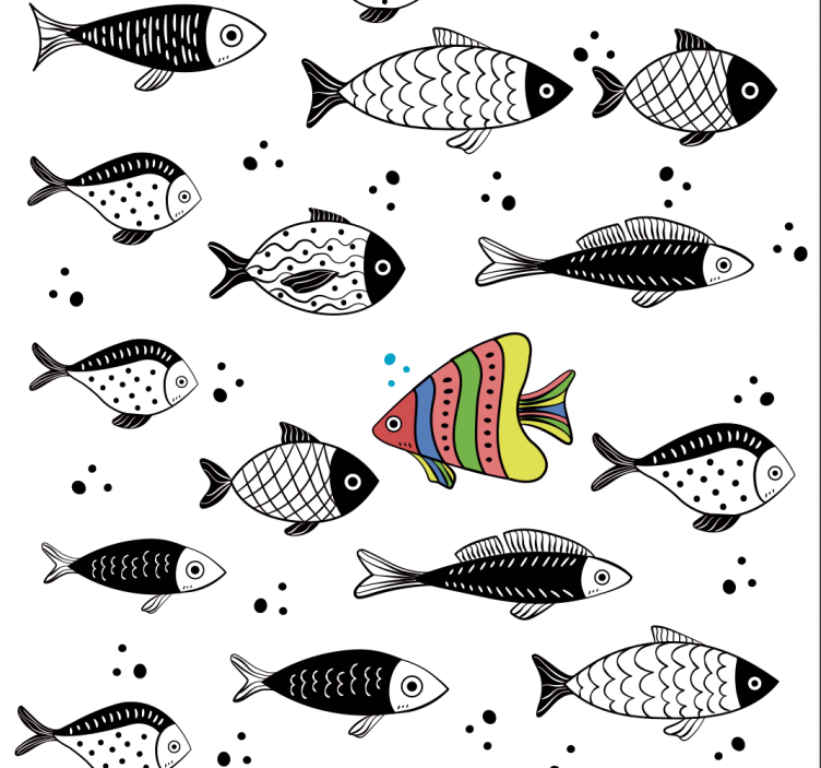 Tapete Fische Gegenstrom - TenStickers