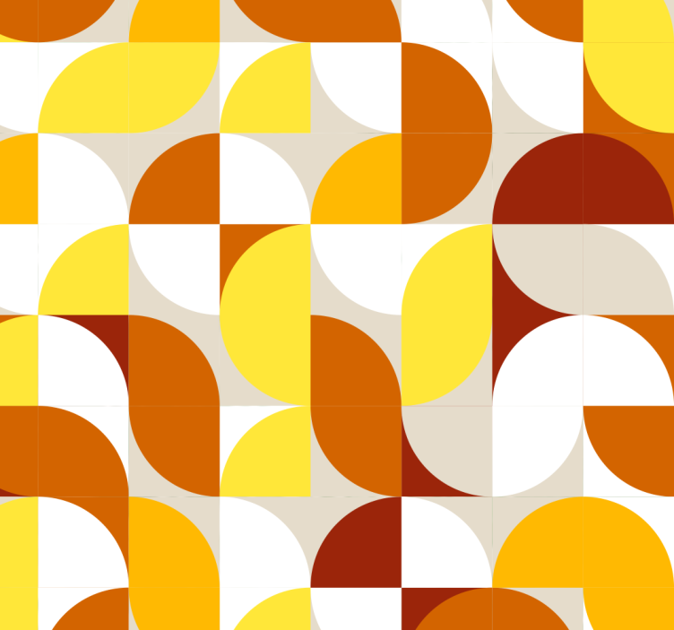 Tapete geometrische muster in warmen farben - TenStickers
