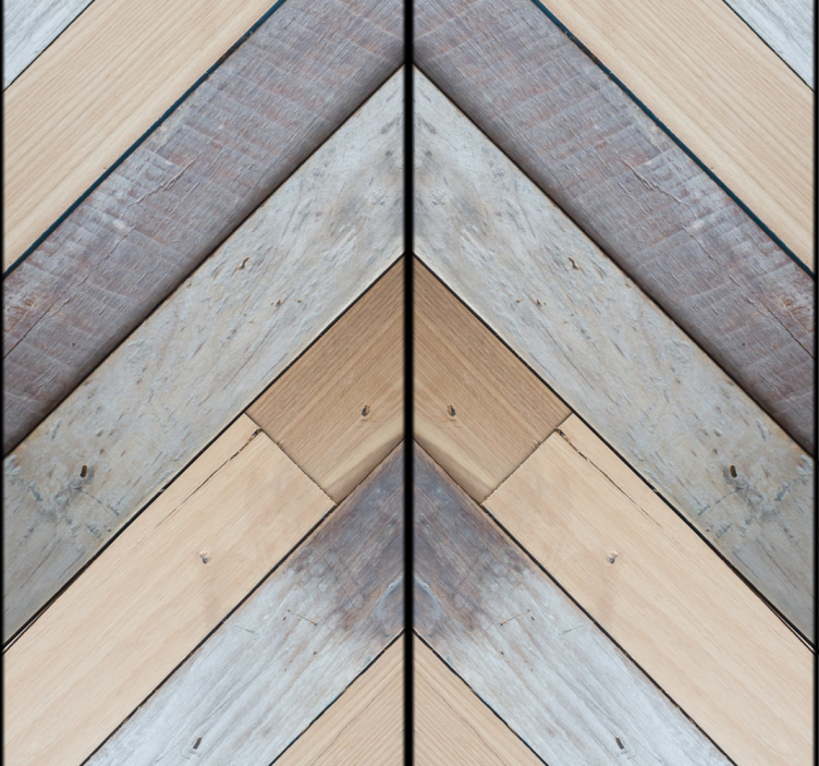 Tapete geometrische Muster chevron-holzmuster - TenStickers