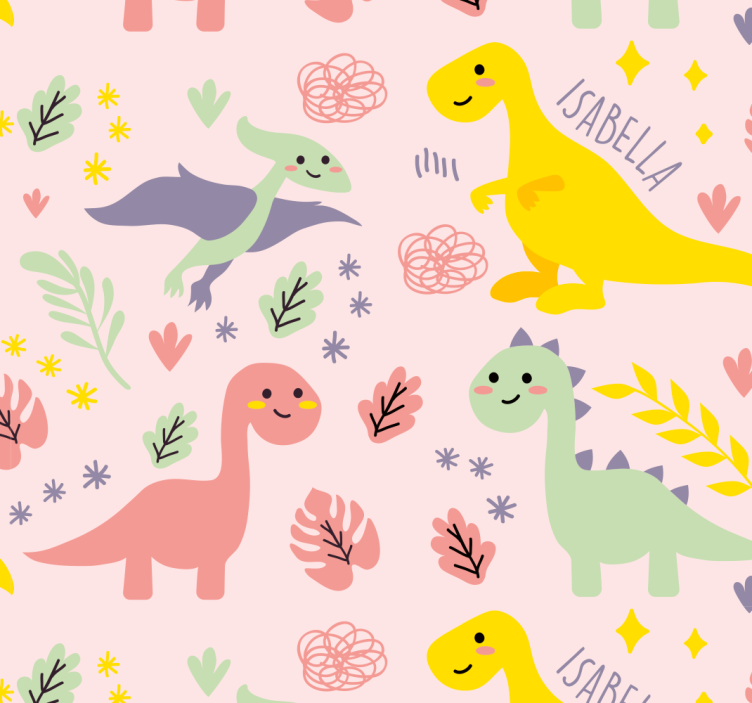 Tapete Baby verspieltes dinosaurier-thema - TenStickers