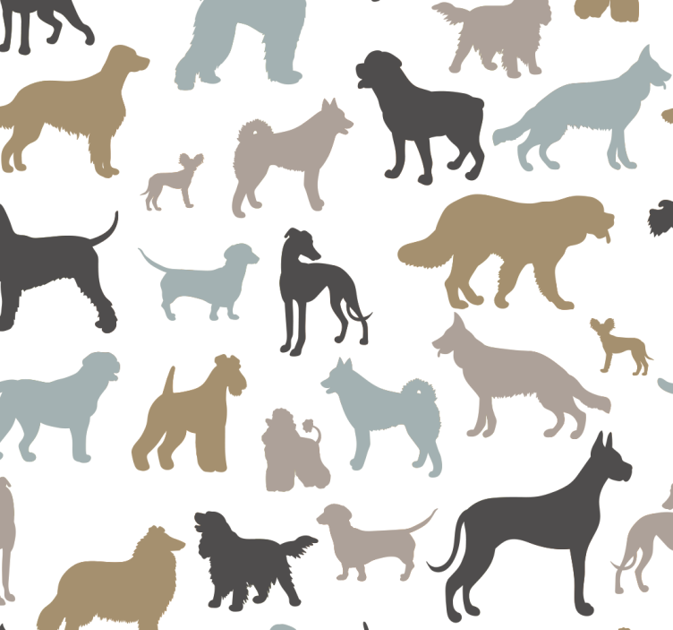 Katzen Tapete katzenartige silhouetten - TenStickers
