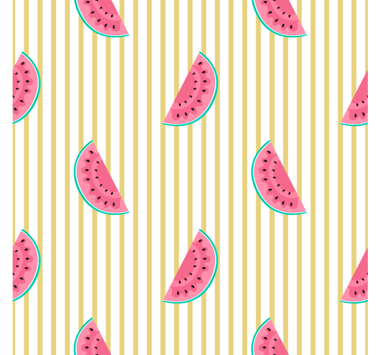 Moderne Tapete Wassermelone mit Streifen - TenStickers