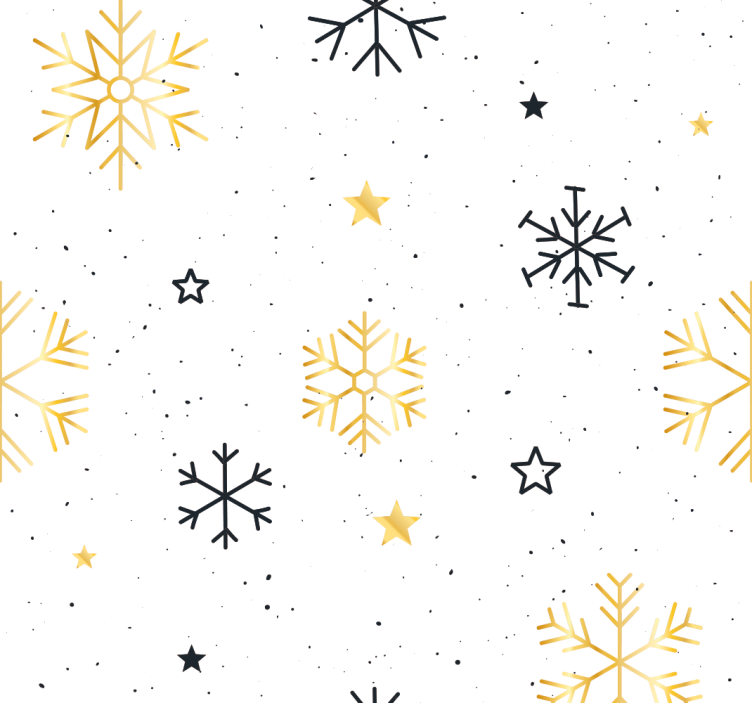 Weihnachtstapete sternenhimmel schneeflocken muster - TenStickers
