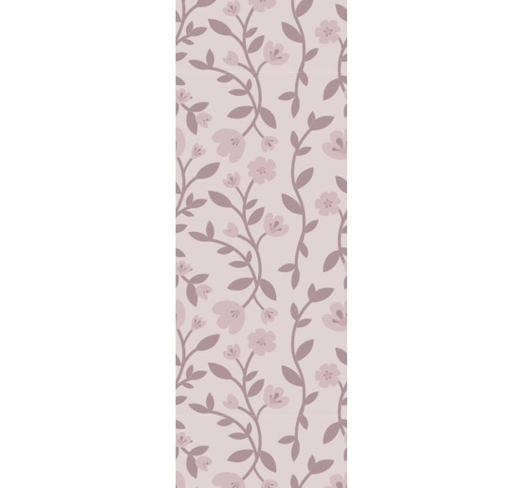 Blumentapete elegante florale silhouetten - TenStickers