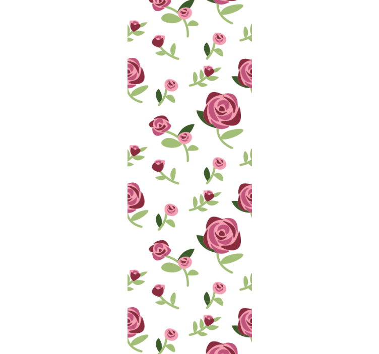 Blumentapete rosenmuster-design - TenStickers