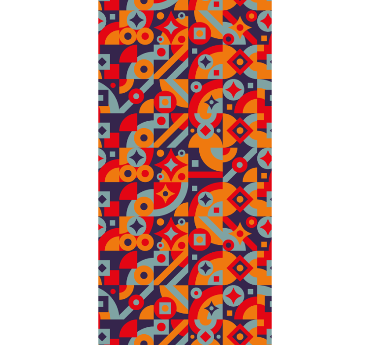 Jahrgang Tapete geometrische motive - TenStickers