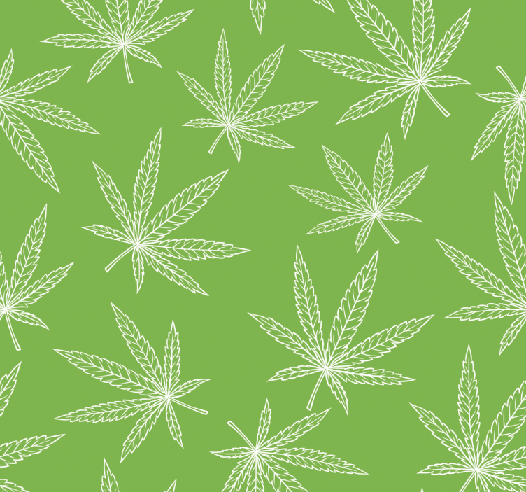 Moderne Tapete Cannabis-muster - TenStickers