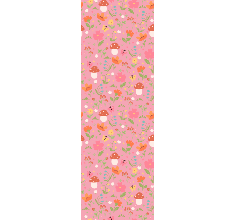 Blumentapete Elegantes rosa blumenmuster - TenStickers