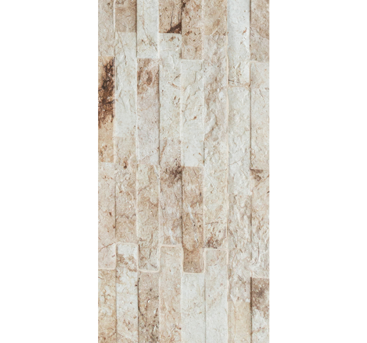 Tapete Holzoptik Ziegelmuster nüchterne töne - TenStickers