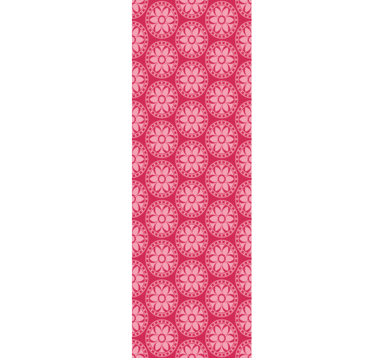 Tapete rosa mit geometrischem blumendesign - TenStickers