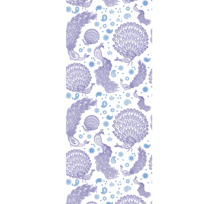 Kunst Tapete pfauenfeder motiv - TenStickers