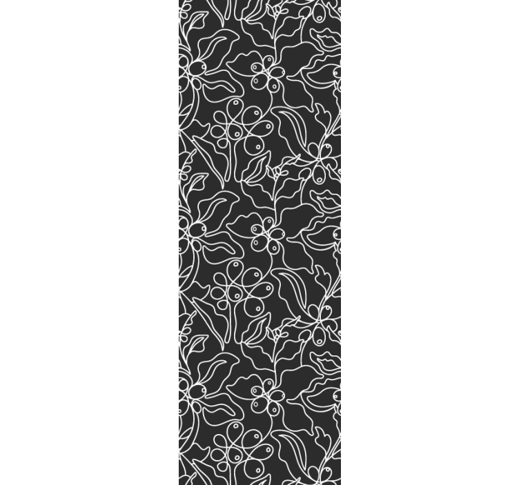 Tapete Blätter blumenumriss - TenStickers