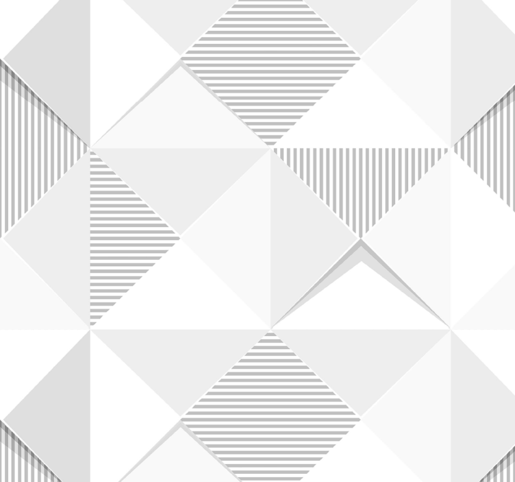 3D Tapete weißes Quadratmuster - TenStickers