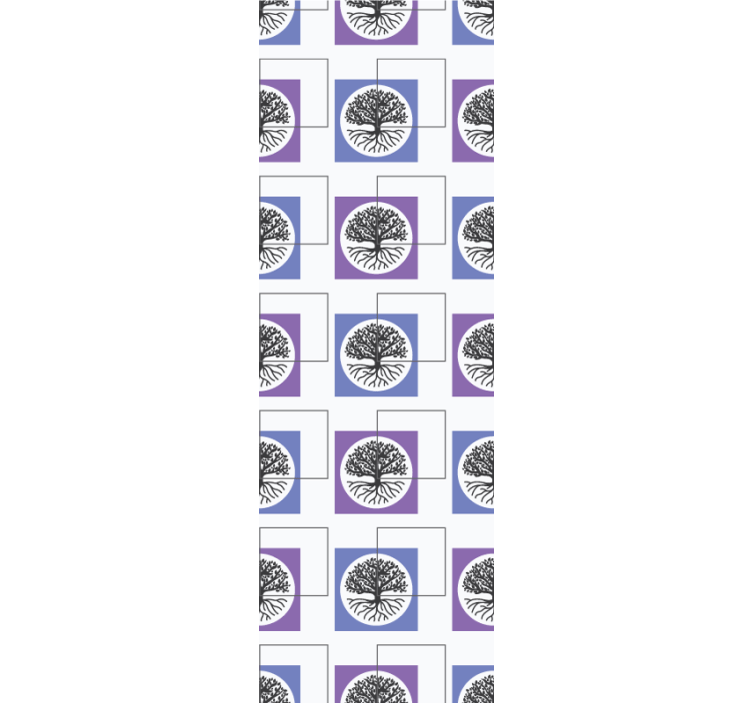 Tapete Schlafzimmer geometrisches baumdesign - TenStickers