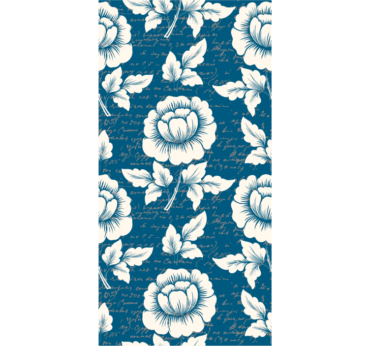 Tapete florale Ornamente elegante florale schrift - TenStickers