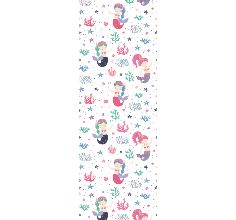 Tapete Kinderzimmer Meerjungfrauenkind mit pferdeschwänzen - TenStickers