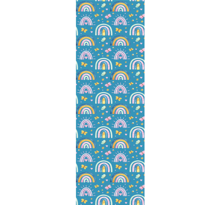 Tapete Kinderzimmer schmetterling regenbogen muster - TenStickers