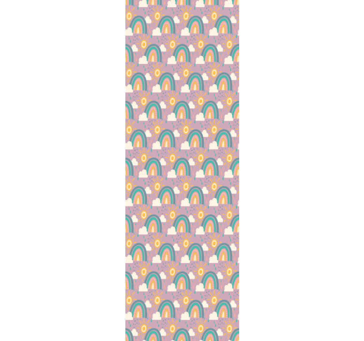 Tapete Kinderzimmer Süßes Muster mit sonne und regenbogen - TenStickers