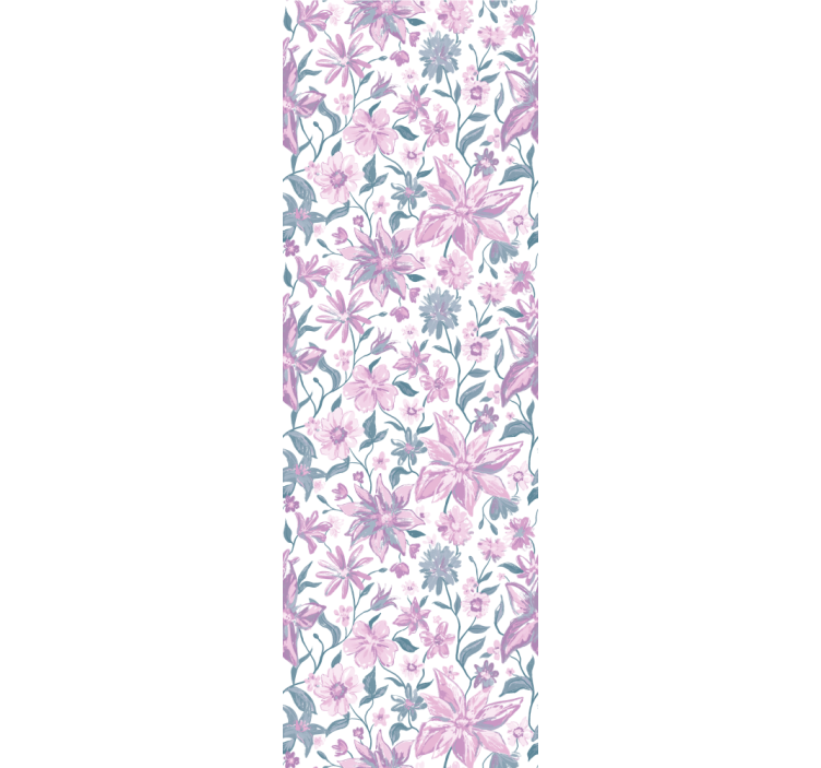 Blumentapete Rosa und graue rosen - TenStickers