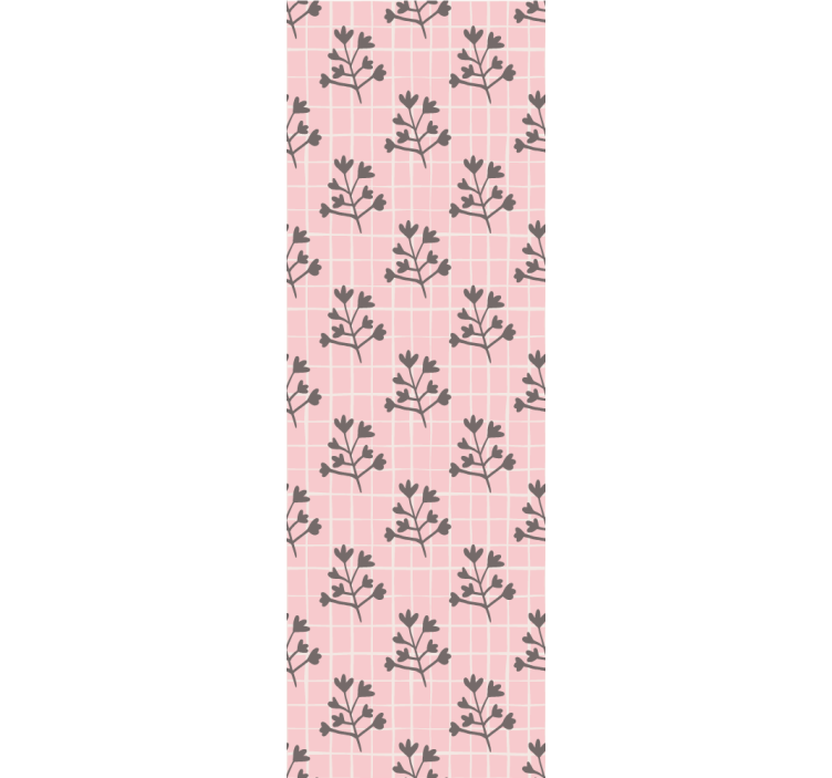 Tapete Blätter botanisches gittermuster - TenStickers