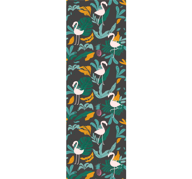 Tapete Tiere tropische flamingoszene - TenStickers