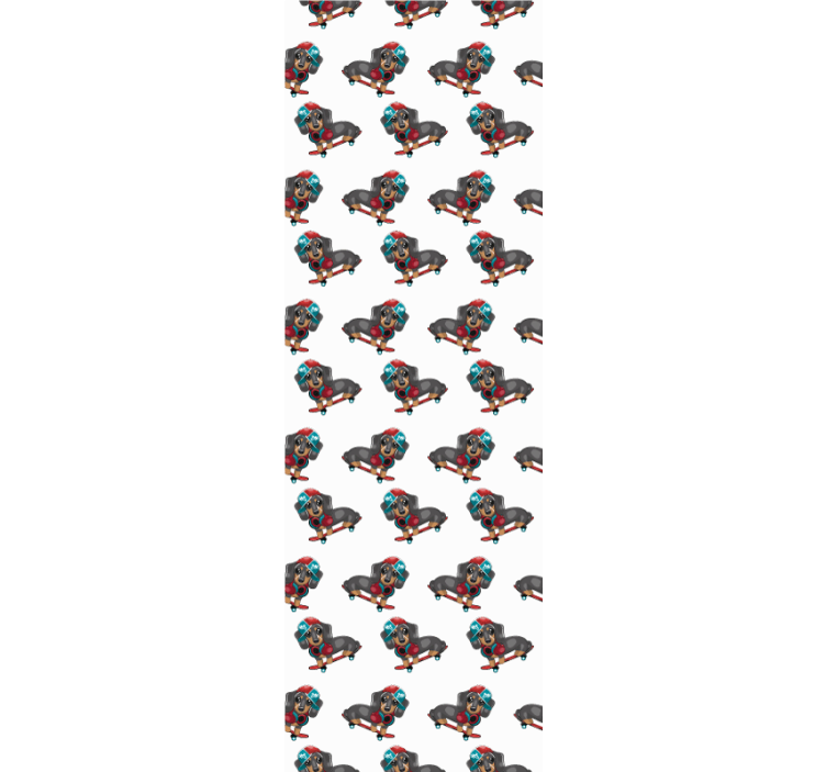 Tapete Hunde skateboarden mit hunden - TenStickers