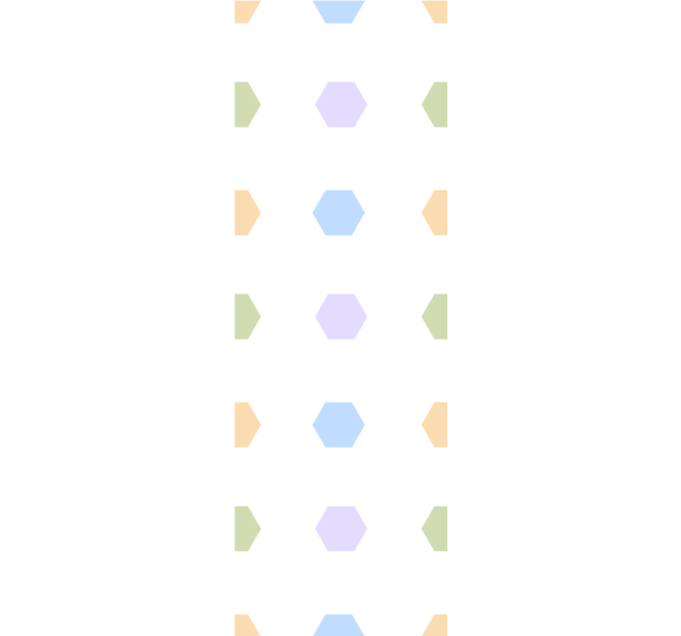 Tapete geometrische Muster pastell sechsecke - TenStickers