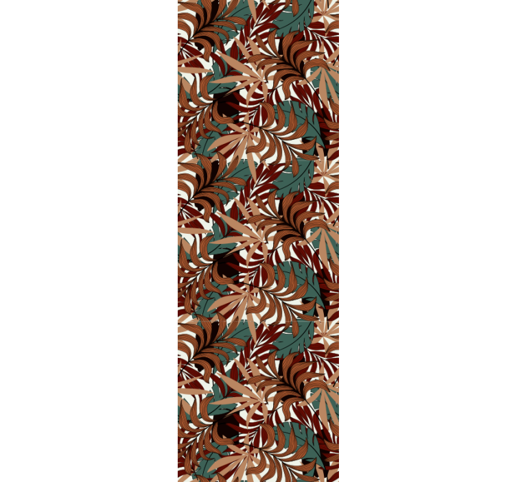 Tapete Blätter abstraktes botanisches wandbild - TenStickers