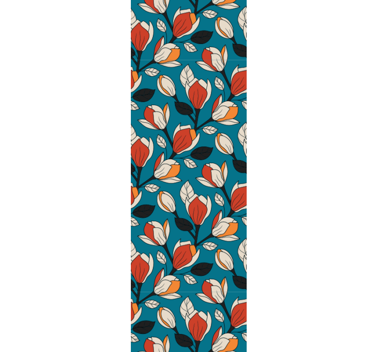 Blumentapete hintergrund mit blumenmuster - TenStickers