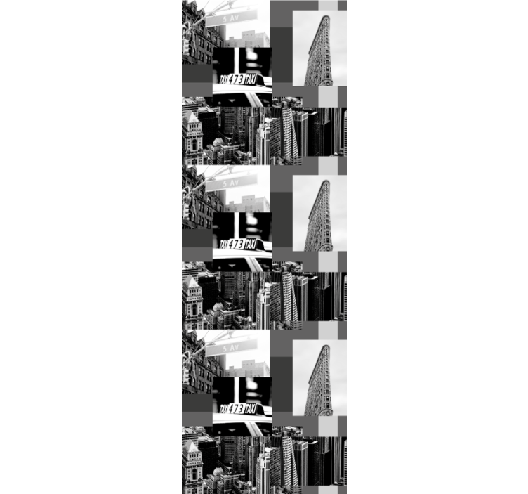 Tapete Stadt urbanes collagenmuster - TenStickers