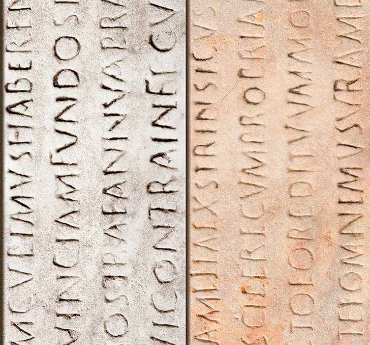 Tapete Schriftzug strukturiertes buchstabenrelief - TenStickers