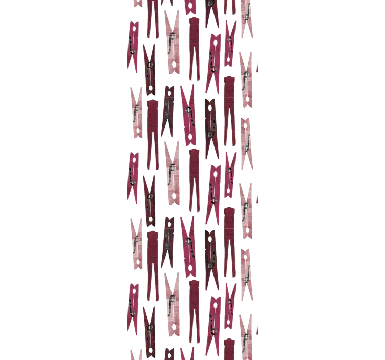 Tapete geometrische Muster verstreute wäscheklammern - TenStickers